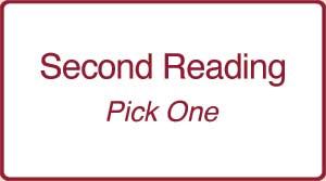 Second Readings List - Pick One